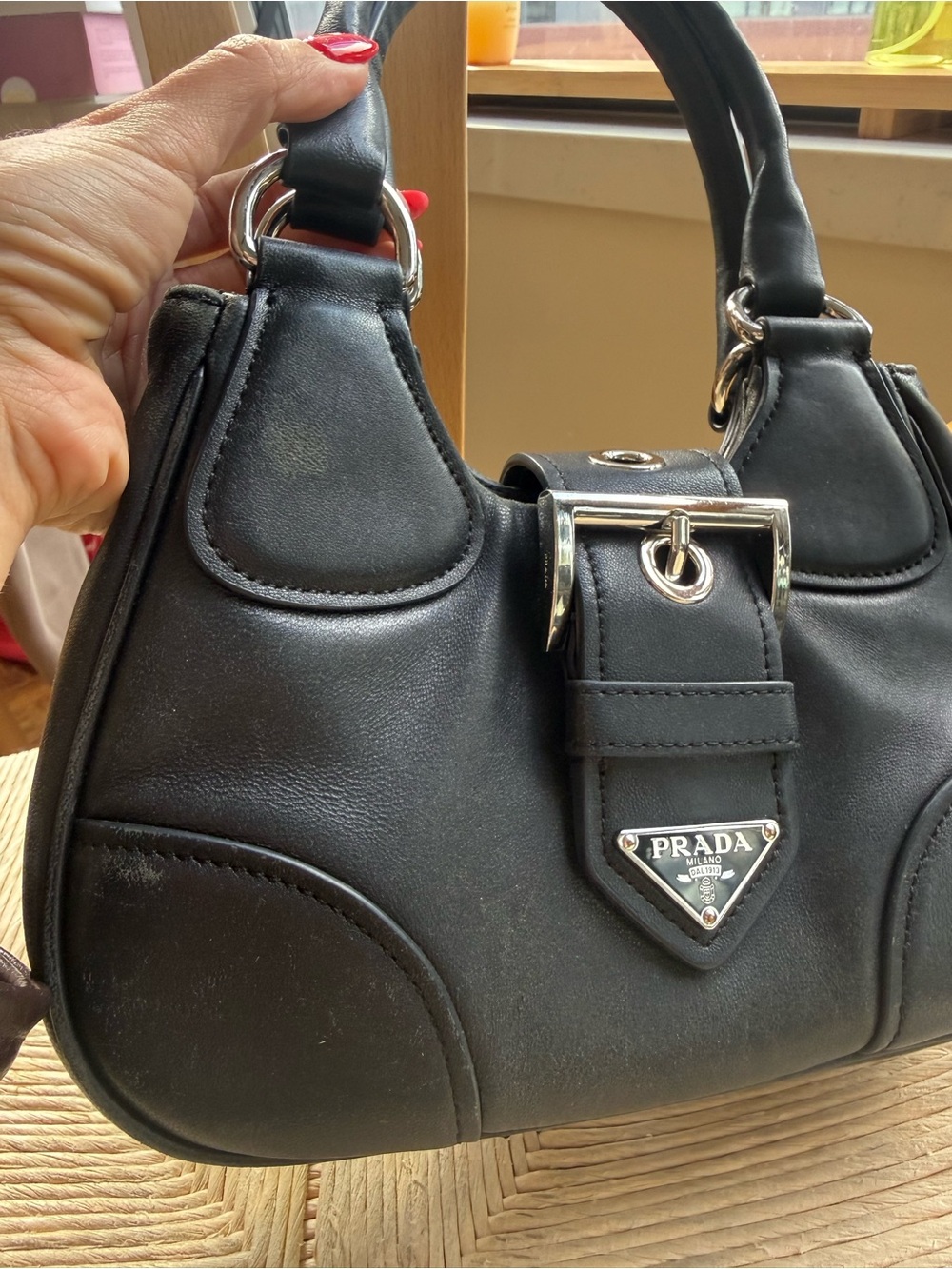 Prada Moon Leather Shoulder Bag - Picture 5 of 10